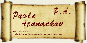 Pavle Atanackov vizit kartica